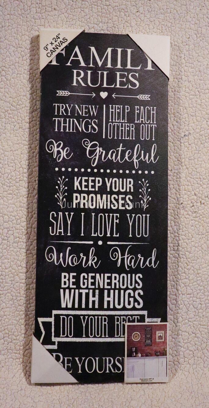 Family Rules Wall hanger